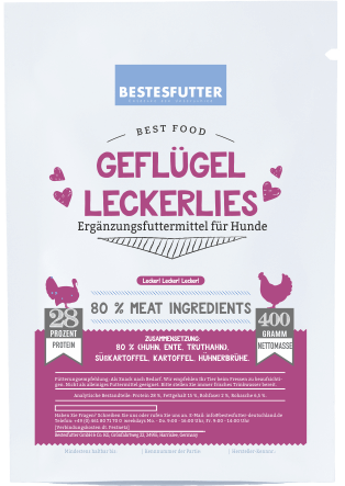 hundefutter_bestesfutter_geflügel_leckerlies_400g